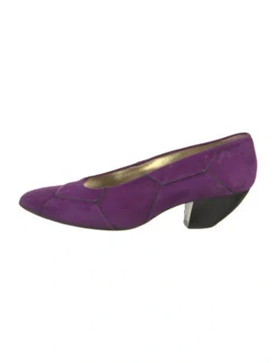 Pre-owned Walter Steiger Suede Pumps In Purple