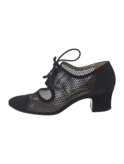 Pre-owned Walter Steiger Vintage Mesh Pumps In Blue