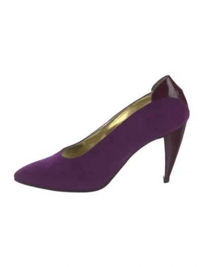Pre-owned Walter Steiger Vintage Suede Pumps In Purple