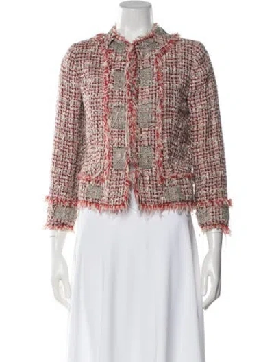 Pre-owned Walter Tweed Pattern Jacket In Red
