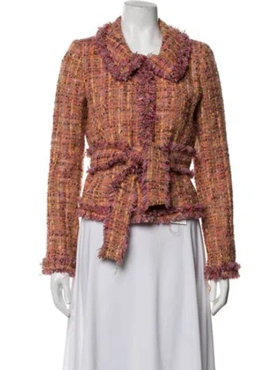 Pre-owned Walter Tweed Tweed Pattern Jacket In Orange