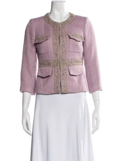 Pre-owned Walter Tweed Tweed Pattern Jacket In Purple