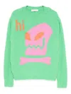 Walter Van Beirendonck Alien-intarsia Jumper In Green
