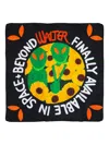 Walter Van Beirendonck Alien-motif Silk Scarf In Black