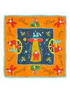 Walter Van Beirendonck Alien-motif Silk Scarf In Orange