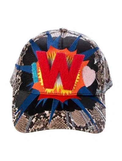 Pre-owned Walter Van Beirendonck Animal Print Cap In Neutral