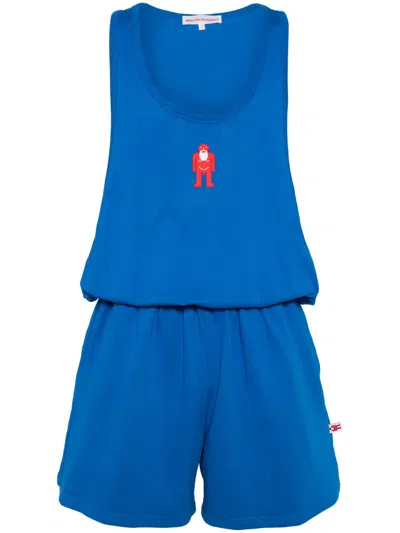Walter Van Beirendonck Astral Graphic-print Romper In Blau