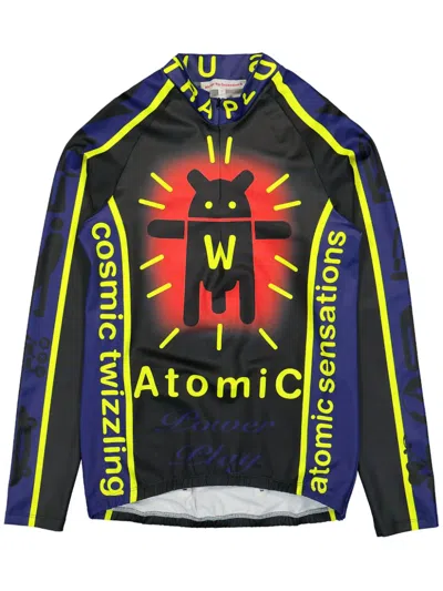 Walter Van Beirendonck Atomic Cycling Top In Blue