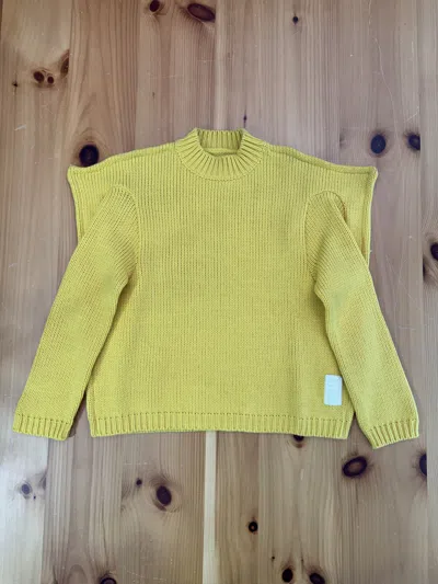 Pre-owned Walter Van Beirendonck Aw1996 Square Sweater In Yellow