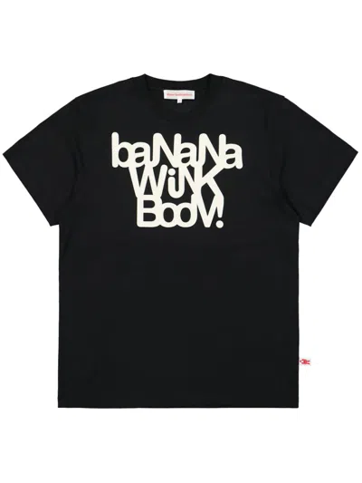 Walter Van Beirendonck Banana Wink Boom T-shirt In Black