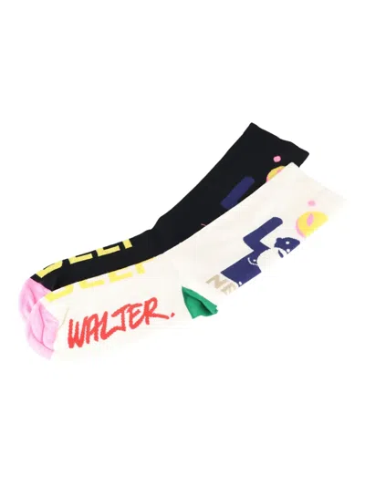Walter Van Beirendonck Beep Beep Socks In Black