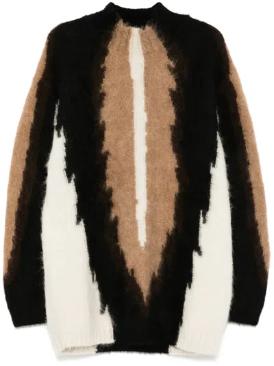 Walter Van Beirendonck Big Foot Jumper In Brown