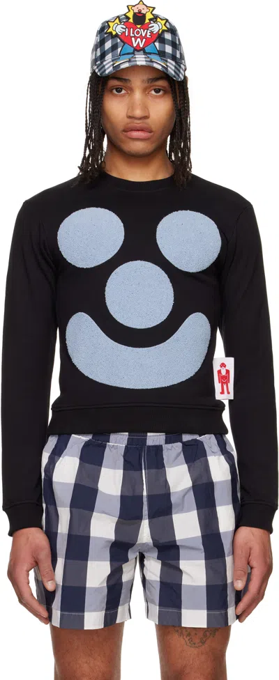 Walter Van Beirendonck Black Smile Sweatshirt In Cc34 Black