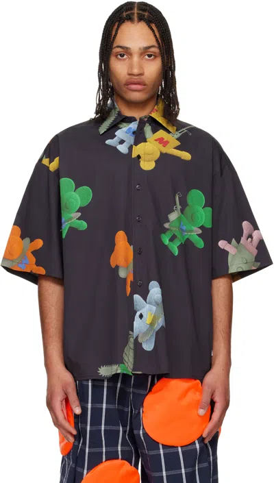 Walter Van Beirendonck Black Star Shirt In Cc32 Black