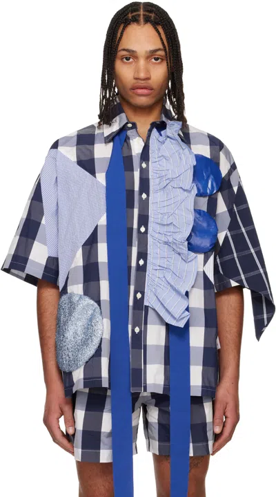 Walter Van Beirendonck Blue Ringling Shirt In Comb. I Blue