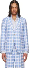 Walter Van Beirendonck Blue Sharp Blazer In Cc6 Blue