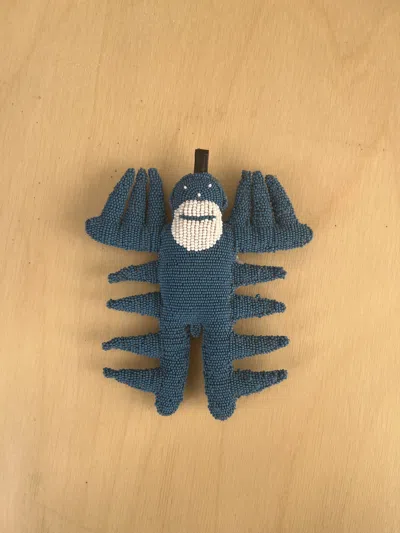 Pre-owned Walter Van Beirendonck Blue Spike Man Beaded Pendant