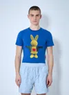 Walter Van Beirendonck Bunny Micro T-shirt In Blue