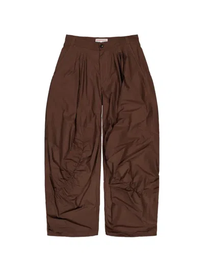 Walter Van Beirendonck Cargo 3000 Gathered Cargo Pants In Brown