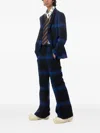 Walter Van Beirendonck Check-pattern Wool Blazer In Blue