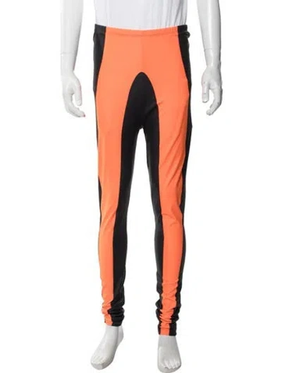 Pre-owned Walter Van Beirendonck Colorblock Pattern Athletic Pants W/ Tags In Orange