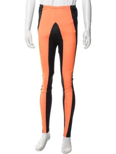 Pre-owned Walter Van Beirendonck Colorblock Pattern Athletic Pants W/ Tags In Orange