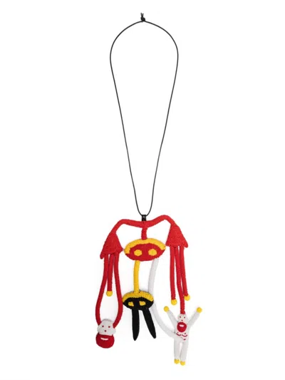 Walter Van Beirendonck Cosmic Dance Jewel Halskette In Rot