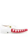 Walter Van Beirendonck Crocodile Oxford Shoes In White