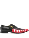 Walter Van Beirendonck Crocodile Lace-up Shoes In Black