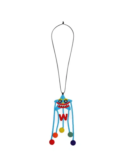 Walter Van Beirendonck Dance Jewel Beaded Necklace In Blue