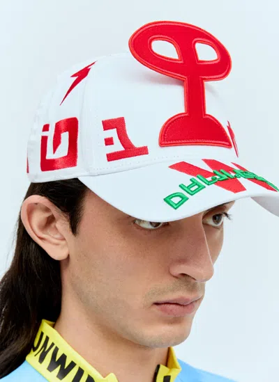 Walter Van Beirendonck Dawleetoo Baseball Cap In White