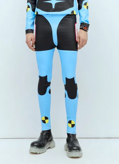 Walter Van Beirendonck Dummy Bike Leggings In Blue