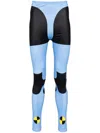 Walter Van Beirendonck Dummy-print Cycling Leggings In Blue