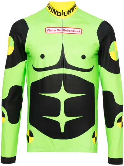 Walter Van Beirendonck Dummy Cycling Vest In Green