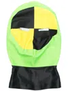 Walter Van Beirendonck Dummy Morph Colourblock Balaclava In Green
