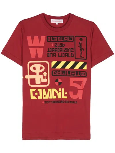 Walter Van Beirendonck Electric-t Cotton T-shirt In Red