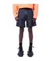 Walter Van Beirendonck Embossed Denim Shorts In Black