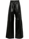 Walter Van Beirendonck Embroidered-logo Trousers In Black