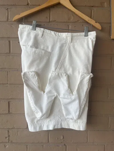 Pre-owned Walter Van Beirendonck Face 3d Cargo Pants In Cream In White
