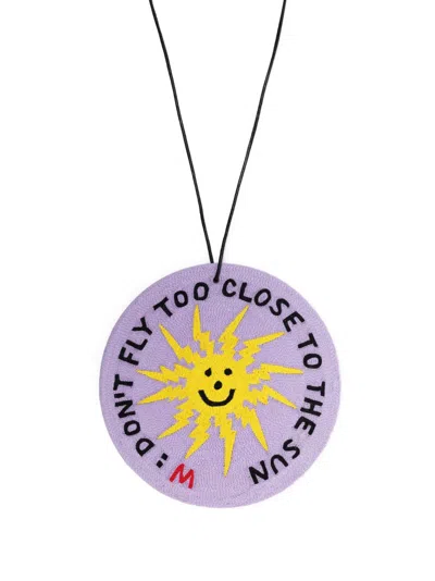 Walter Van Beirendonck Fan Jewel Necklace In Purple
