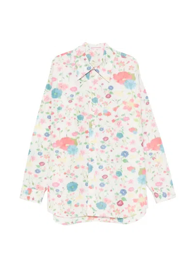 Walter Van Beirendonck Floral-print Shirt In White