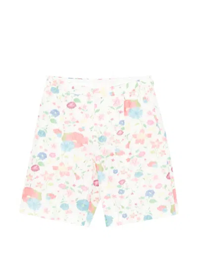 Walter Van Beirendonck Floral-print Shorts In White