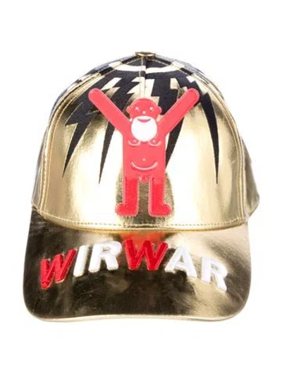 Pre-owned Walter Van Beirendonck Gold Metallic Cap