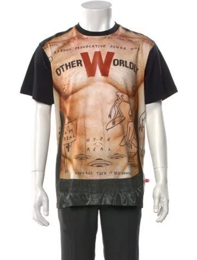 Pre-owned Walter Van Beirendonck Graphic Print Crew Neck T-shirt In Black