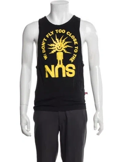 Pre-owned Walter Van Beirendonck Graphic Print Sleeveless Shirt In Black