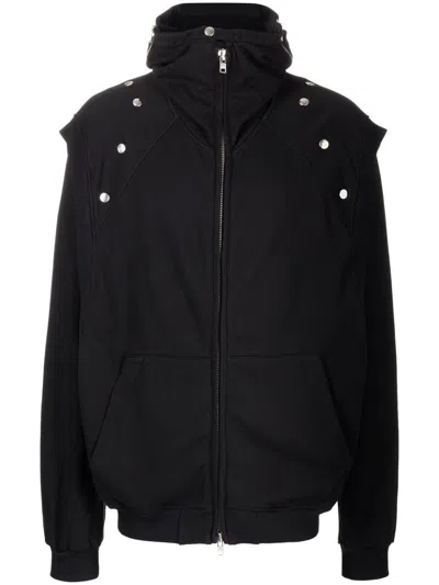 Walter Van Beirendonck Hooded Zipped-up Jacket In Black