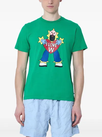 Walter Van Beirendonck I Love W T-shirt In Green