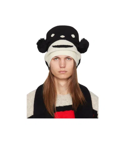 Walter Van Beirendonck Knitted Small Round Hat In Black
