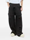 Walter Van Beirendonck Layered Cut-out Trousers In Black