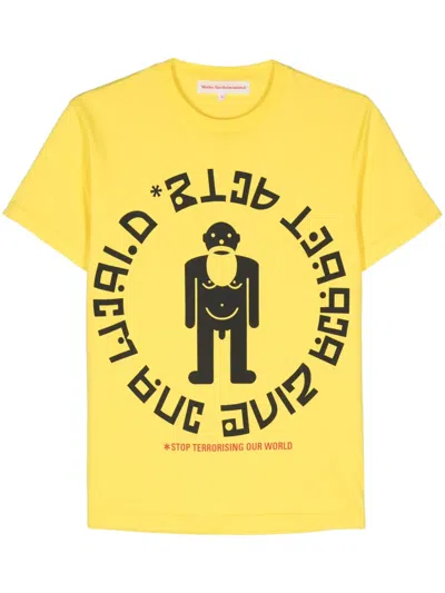 Walter Van Beirendonck Logo Print Cotton T-shirt In Cc37 Blazing Yellow